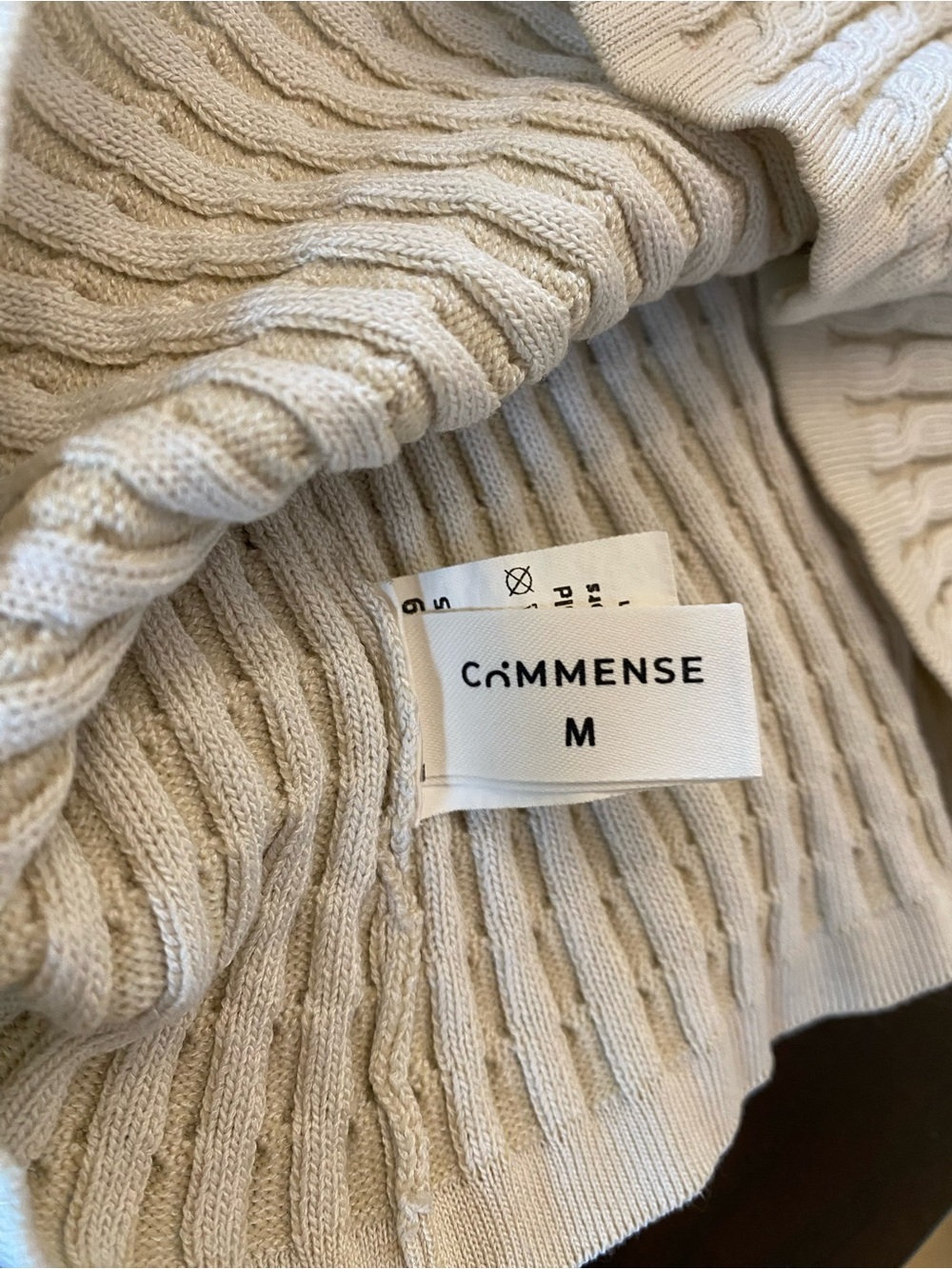 Commense Cream Cable-Knit Ribbed Tank Top - Picture 3 of 6